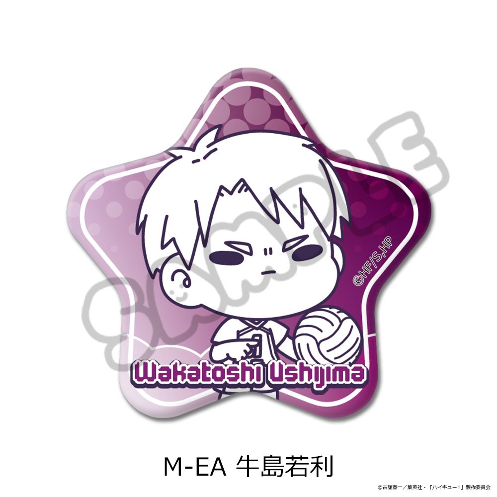 ハイキュー!! 第11弾 星型缶バッジ(mochocho) M-EA 牛島若利 ("Haikyu!!" Vol. 11 Star Can Badge (mochocho) M-EA Ushijima Wakatoshi)