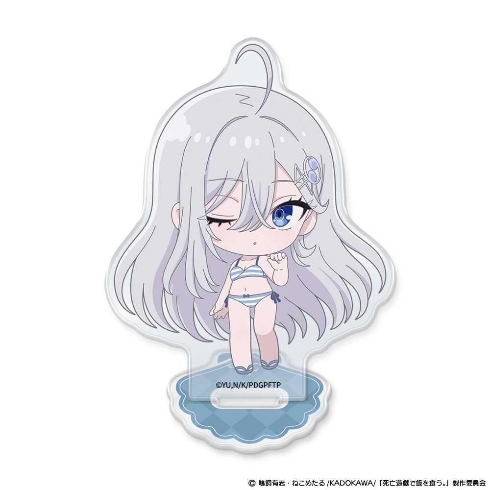 死亡遊戯で飯を食う。 ミニキャラアクリルキャラスタンド 幽鬼 CLOUDY BEACH ウインクVer. ("Playing Death Games to Put Food on the Table" Mini Character Acrylic Chara Stand Yuki Cloudy Beach Wink Ver.)