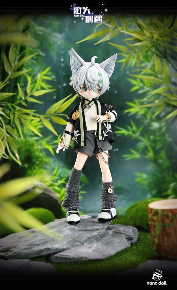 Nanodoll 街角での出会いシリーズ ドール スペシャルデザイン オオカミ・竹の隠者 (NANODOLL STREET ENCOUNTER SERIES DOLL SPECIAL DESIGN WOLF - HERMIT OF THE BAMBOO GROVE)