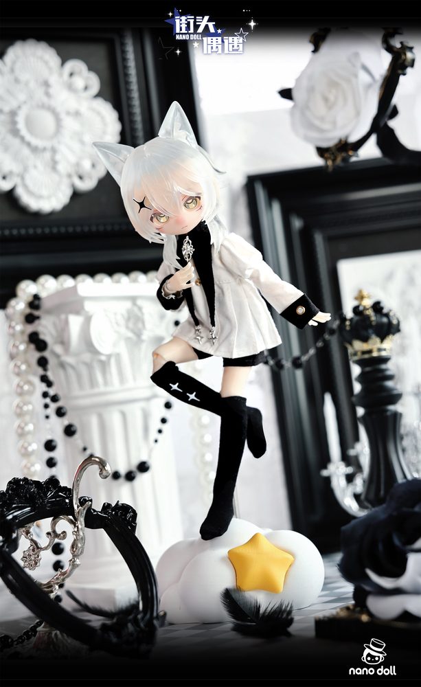 Nanodoll 街角での出会いシリーズ ドール スペシャルデザイン 猫・逆さまのステップ (NANODOLL STREET ENCOUNTER SERIES DOLL SPECIAL DESIGN CAT- UPSIDE-DOWN STEPS)