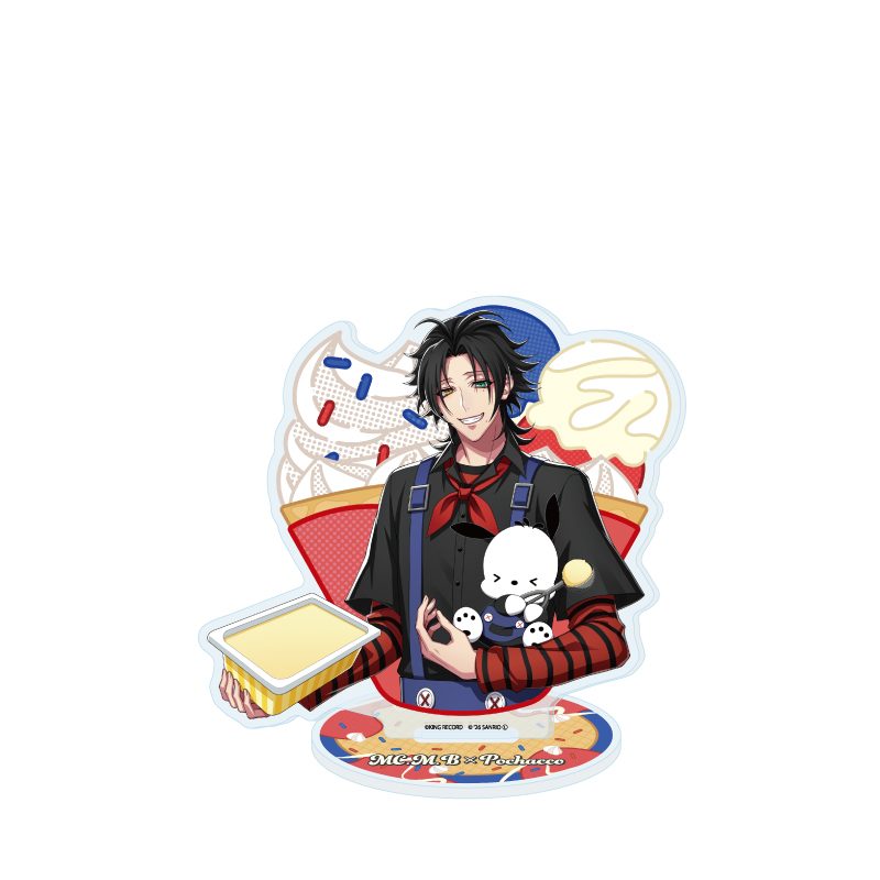 アクリルスタンド ヒプノシスマイク SANRIO NAKAYOKU EDIT 20 山田二郎×ポチャッコ(コラボイラスト) (Acrylic Stand "Hypnosismic -Division Rap Battle-" Sanrio Nakayoku Edit 20 Yamada Jiro x Pochacco (Collaboration Illustration))