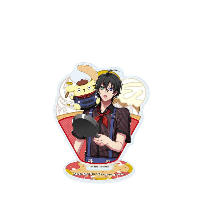 アクリルスタンド ヒプノシスマイク SANRIO NAKAYOKU EDIT 21 山田三郎×ポムポムプリン(コラボイラスト) (Acrylic Stand "Hypnosismic -Division Rap Battle-" Sanrio Nakayoku Edit 21 Yamada Saburo x Pom Pom Purin (Collaboration Illustration))