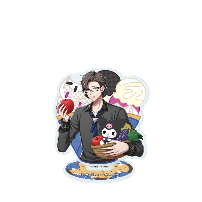 アクリルスタンド ヒプノシスマイク SANRIO NAKAYOKU EDIT 23 入間銃兎×クロミ(コラボイラスト) (Acrylic Stand "Hypnosismic -Division Rap Battle-" Sanrio Nakayoku Edit 23 Iruma Jyuto x Kuromi (Collaboration Illustration))