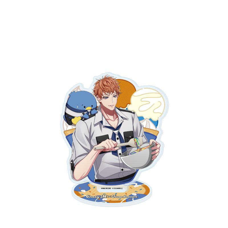 アクリルスタンド ヒプノシスマイク SANRIO NAKAYOKU EDIT 24 毒島メイソン理鶯×タキシードサム(コラボイラスト) (Acrylic Stand "Hypnosismic -Division Rap Battle-" Sanrio Nakayoku Edit 24 Busujima Mason Rio x Tuxedo Sam (Collaboration Illustration))
