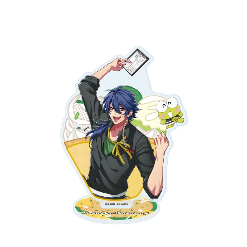 アクリルスタンド ヒプノシスマイク SANRIO NAKAYOKU EDIT 27 有栖川帝統×けろけろけろっぴ(コラボイラスト) (Acrylic Stand "Hypnosismic -Division Rap Battle-" Sanrio Nakayoku Edit 27 Arisugawa Dice x Kero Kero Keroppi (Collaboration Illustration))