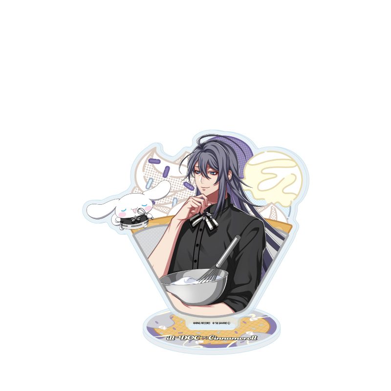 アクリルスタンド ヒプノシスマイク SANRIO NAKAYOKU EDIT 28 神宮寺寂雷×シナモロール(コラボイラスト) (Acrylic Stand "Hypnosismic -Division Rap Battle-" Sanrio Nakayoku Edit 28 Jinguji Jakurai x Cinnamoroll (Collaboration Illustration))