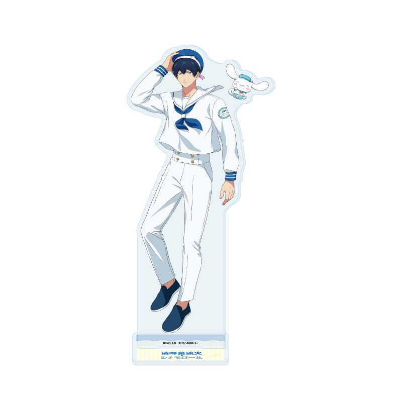 アクリルスタンド 忘却バッテリー×サンリオキャラクターズ 01 清峰葉流火×シナモロール(コラボイラスト) (Acrylic Stand "Oblivion Battery" x Sanrio Characters 01 Kiyomine Haruka x Cinnamoroll (Collaboration Illustration))