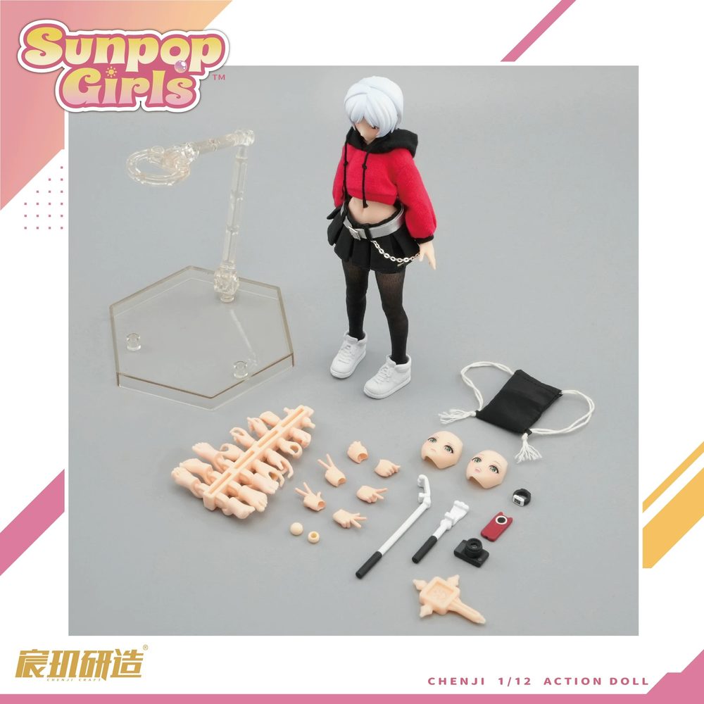 CHENJI CRAFT SUNPOP GIRLS SPG-001 顧雨澄(グーユーチォン) 1/12スケール可動フィギュア (CHENJI CRAFT SUNPOP GIRLS SPG-001 GU YUCHENG 1/12 SCALE ACTION FIGURE)
