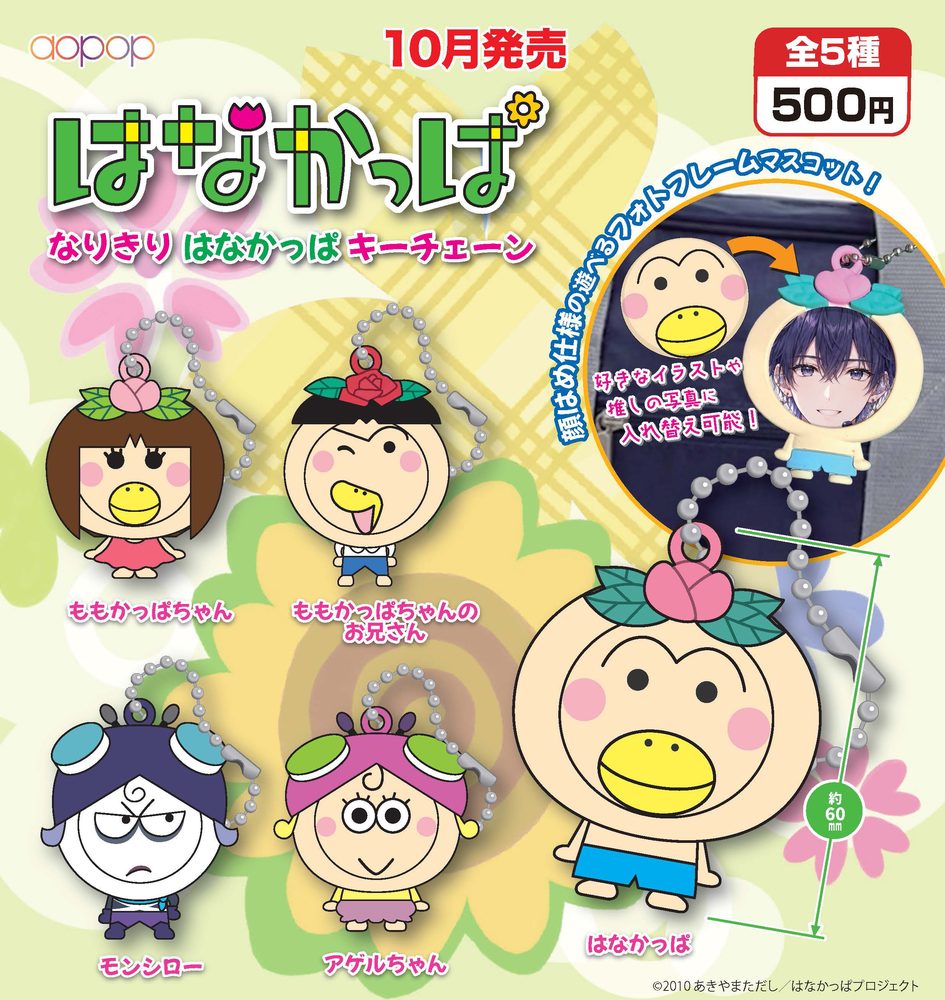 500円カプセル なりきりはなかっぱキーチェーン (Narikiri "Hanakappa" Key Chain)
