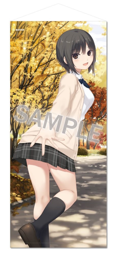 珈琲貴族 特殊サイズタペストリー Lovely day-Take a walk制服青山さん- (Coffee Kizoku Special Size Tapestry Lovely Day -Take a Walk School Uniform Aoyama-san-)