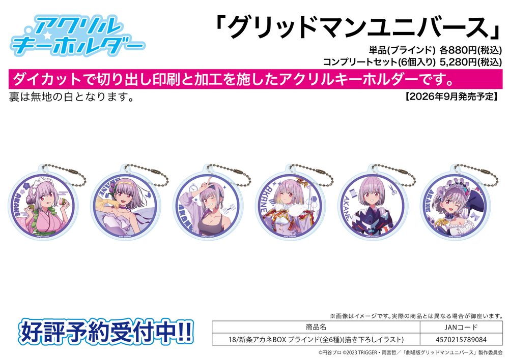 アクリルキーホルダー グリッドマン ユニバース 18 新条アカネBOX(描き下ろしイラスト) (Acrylic Key Chain "GRIDMAN UNIVERSE" 18 Shinjo Akane Box (Original Illustration))