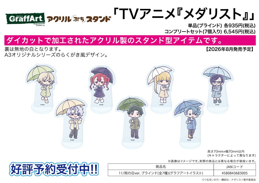 アクリルぷちスタンド メダリスト 11 雨の日Ver.(グラフアートイラスト) (Acrylic Petit Stand "Medalist" 11 Rainy Day Ver. (Graff Art Illustration))