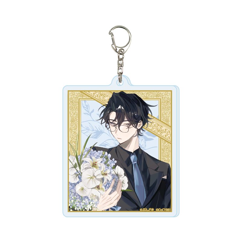 アクリルキーホルダー 咲って、スイートピー 01 川崎葵(男性Ver.) 花Ver.(描き下ろしイラスト) (Acrylic Key Chain "Waratte, Sweet Pea" 01 Kawasaki Aoi (Male Ver.) Flower Ver. (Original Illustration))