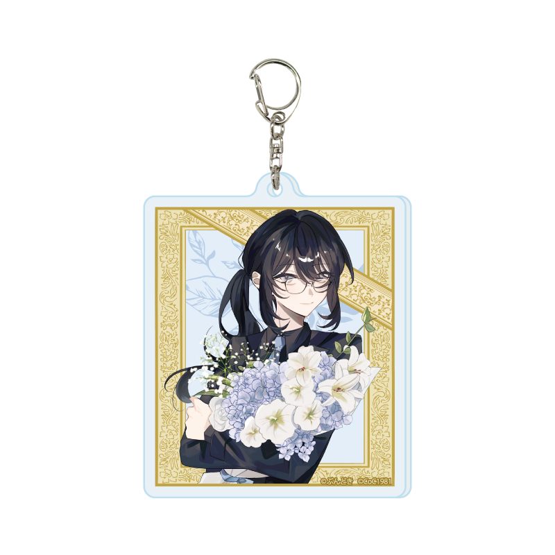 アクリルキーホルダー 咲って、スイートピー 02 川崎葵(女性Ver.) 花Ver.(描き下ろしイラスト) (Acrylic Key Chain "Waratte, Sweet Pea" 02 Kawasaki Aoi (Female Ver.) Flower Ver. (Original Illustration))