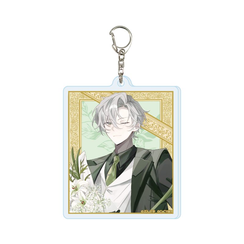 アクリルキーホルダー 咲って、スイートピー 05 シロツメ 花Ver.(描き下ろしイラスト) (Acrylic Key Chain "Waratte, Sweet Pea" 05 Shirotsume Flower Ver. (Original Illustration))