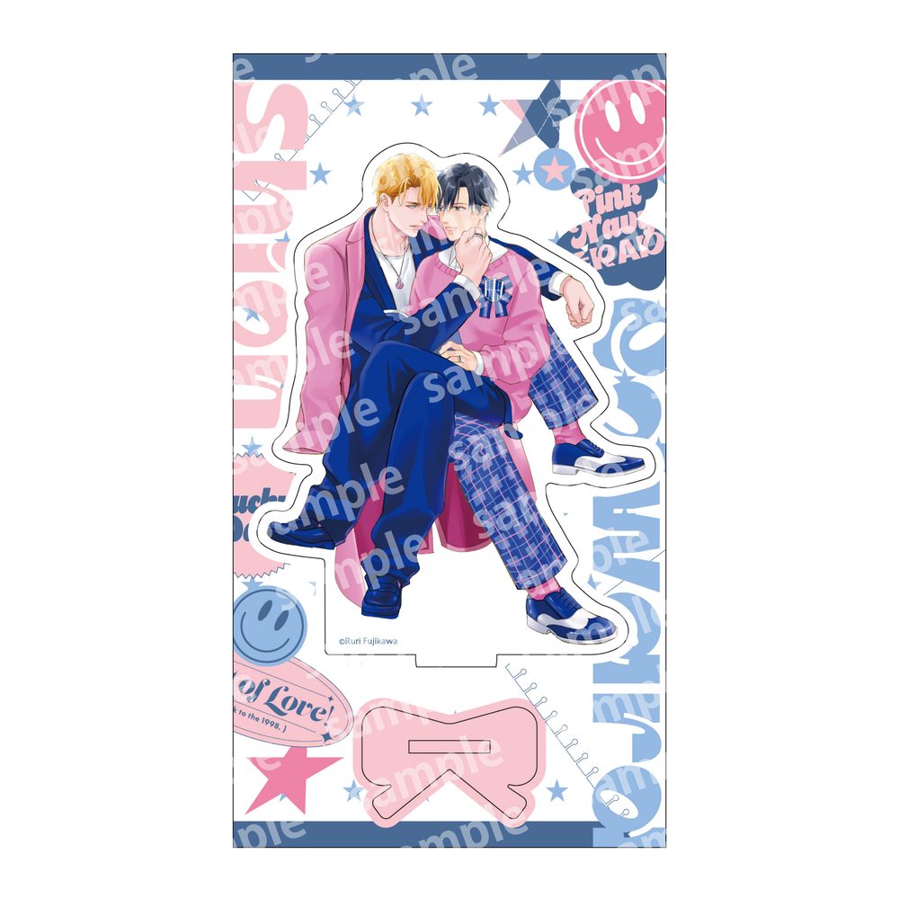 アクリルスタンド PINK/NAVY TRAD. CLUB Ver. ベッドイン・ルール (Acrylic Stand Pink / Navy Trad. Club Ver. "Bed in Rule")