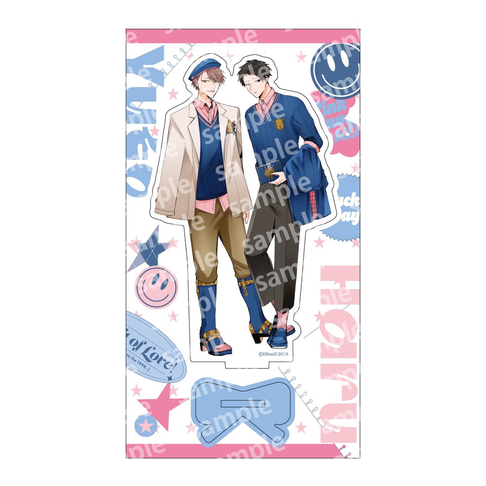 アクリルスタンド PINK/NAVY TRAD. CLUB Ver. 悠と晴 (Acrylic Stand Pink / Navy Trad. Club Ver. "Yu to Haru")
