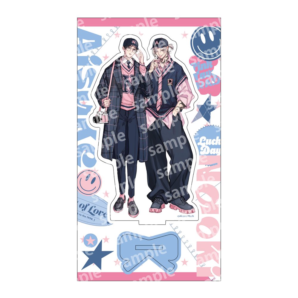 アクリルスタンド PINK/NAVY TRAD. CLUB Ver. 愛の刺青 (Acrylic Stand Pink / Navy Trad. Club Ver. "Love Tattoo")