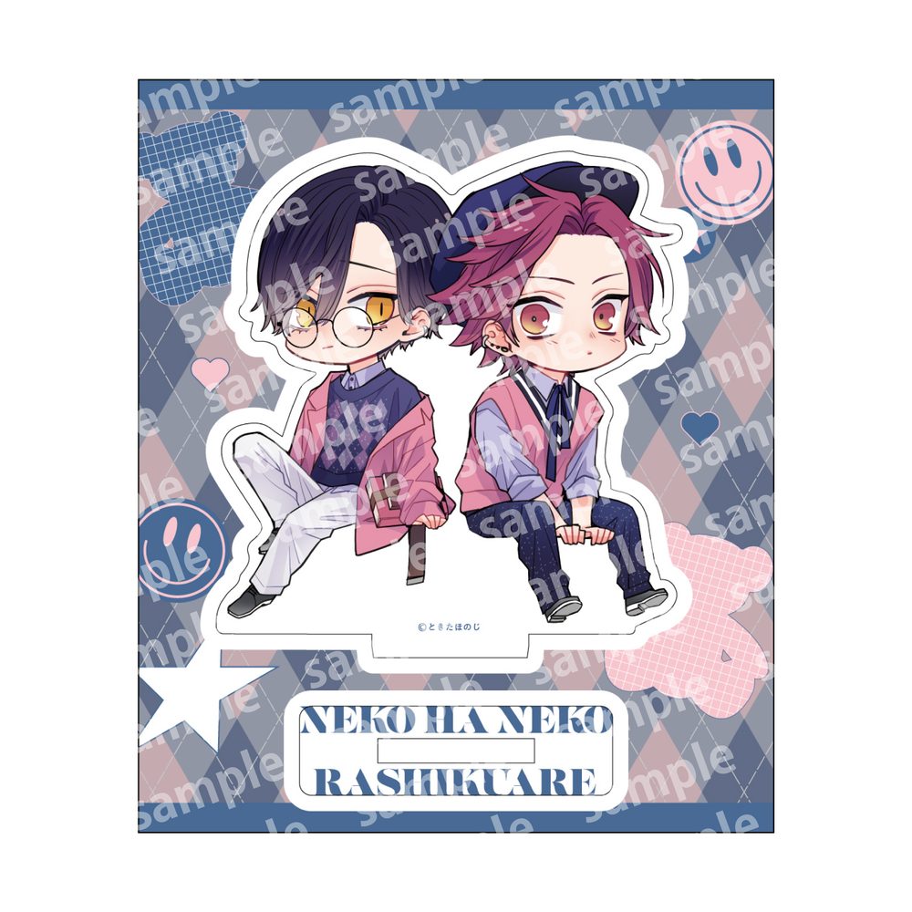 アクリルスタンド デフォルメ PINK/NAVY TRAD. CLUB Ver. ねこはねこらしくあれ (Acrylic Stand Deformed Pink / Navy Trad. Club Ver. "Neko wa Nekorashiku Are")