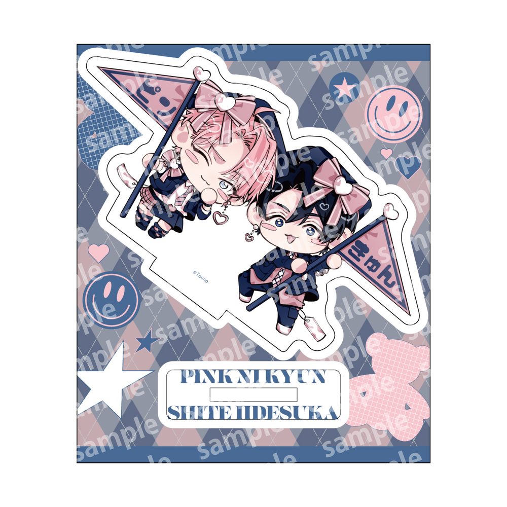 アクリルスタンド デフォルメ PINK/NAVY TRAD. CLUB Ver. ピンクにきゅんしていいですか (Acrylic Stand Deformed Pink / Navy Trad. Club Ver. "Pink ni Kyun Shite Iidesuka")