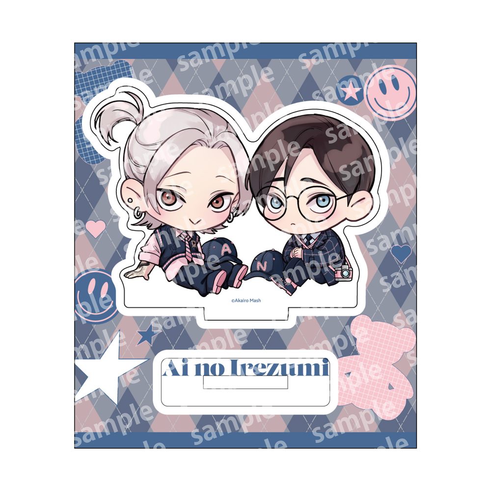 アクリルスタンド デフォルメ PINK/NAVY TRAD. CLUB Ver. 愛の刺青 (Acrylic Stand Deformed Pink / Navy Trad. Club Ver. "Love Tattoo")