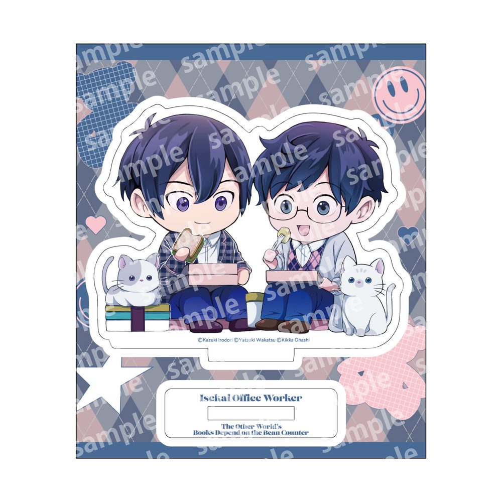 アクリルスタンド デフォルメ PINK/NAVY TRAD. CLUB Ver. 異世界の沙汰は社畜次第 (Acrylic Stand Deformed Pink / Navy Trad. Club Ver. "Isekai Office Worker: The Other World's Books Depend on the Bean Counter")