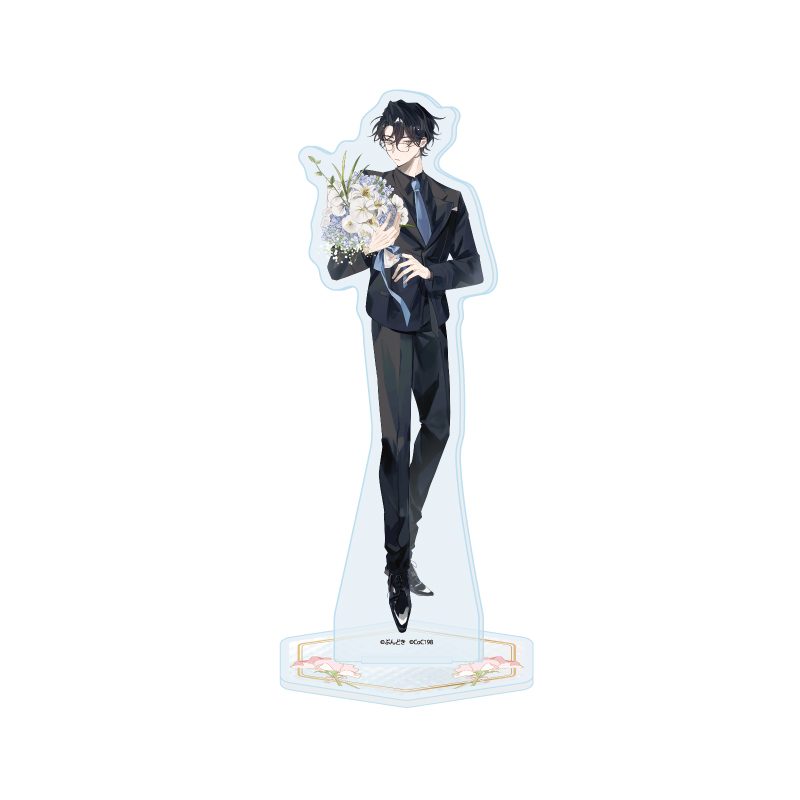 アクリルスタンド 咲って、スイートピー 01 川崎葵(男性Ver.) 花Ver.(描き下ろしイラスト) (Acrylic Stand "Waratte, Sweet Pea" 01 Kawasaki Aoi (Male Ver.) Flower Ver. (Original Illustration))