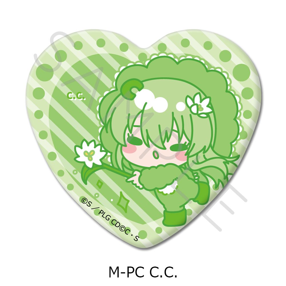 コードギアス 反逆のルルーシュ 第6弾 ハート型缶バッジ M-PC C.C. ("Code Geass Lelouch of the Rebellion" Vol. 6 Heart Can Badge M-PC C.C.)