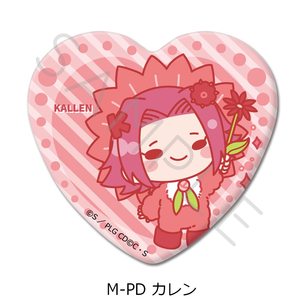 コードギアス 反逆のルルーシュ 第6弾 ハート型缶バッジ M-PD カレン ("Code Geass Lelouch of the Rebellion" Vol. 6 Heart Can Badge M-PD Kallen)
