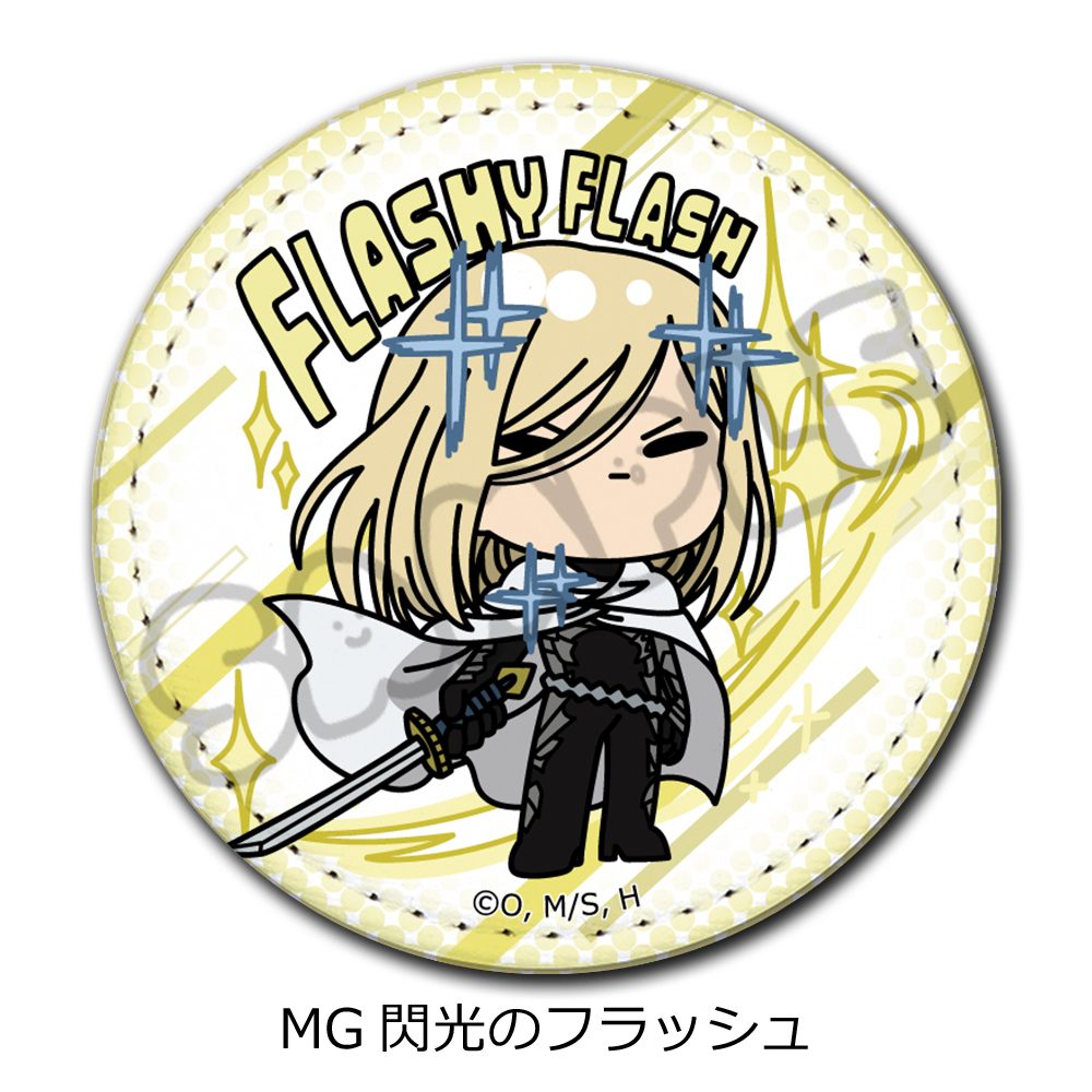 ワンパンマン レザーバッジ(丸形) MG 閃光のフラッシュ ("One-Punch Man" Leather Badge (Round) MG Flashy Flash)