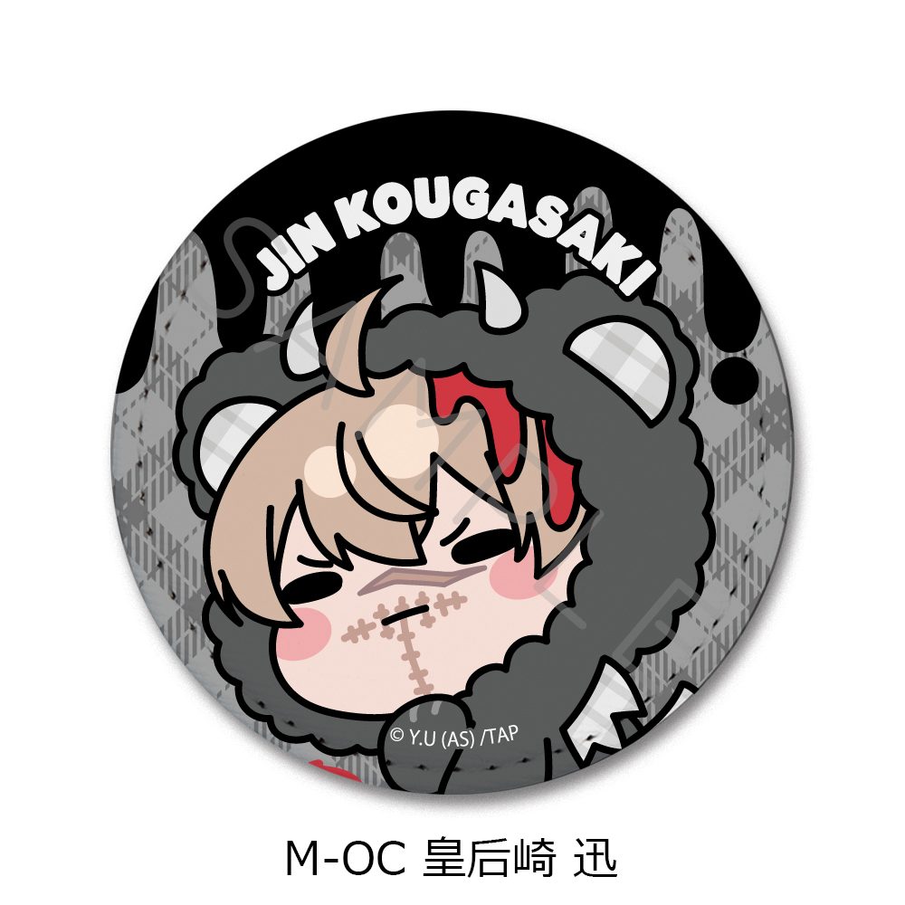 桃源暗鬼 第5弾 レザーバッジ(丸形) M-OC 皇后崎迅 ("Tougen Anki" Vol. 5 Leather Badge (Round) M-OC Kougasaki Jin)