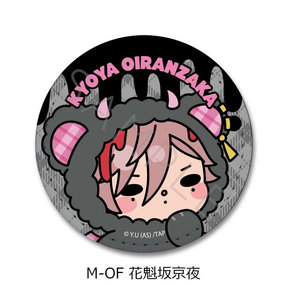 桃源暗鬼 第5弾 レザーバッジ(丸形) M-OF 花魁坂京夜 ("Tougen Anki" Vol. 5 Leather Badge (Round) M-OF Oiranzaka Kyoya)