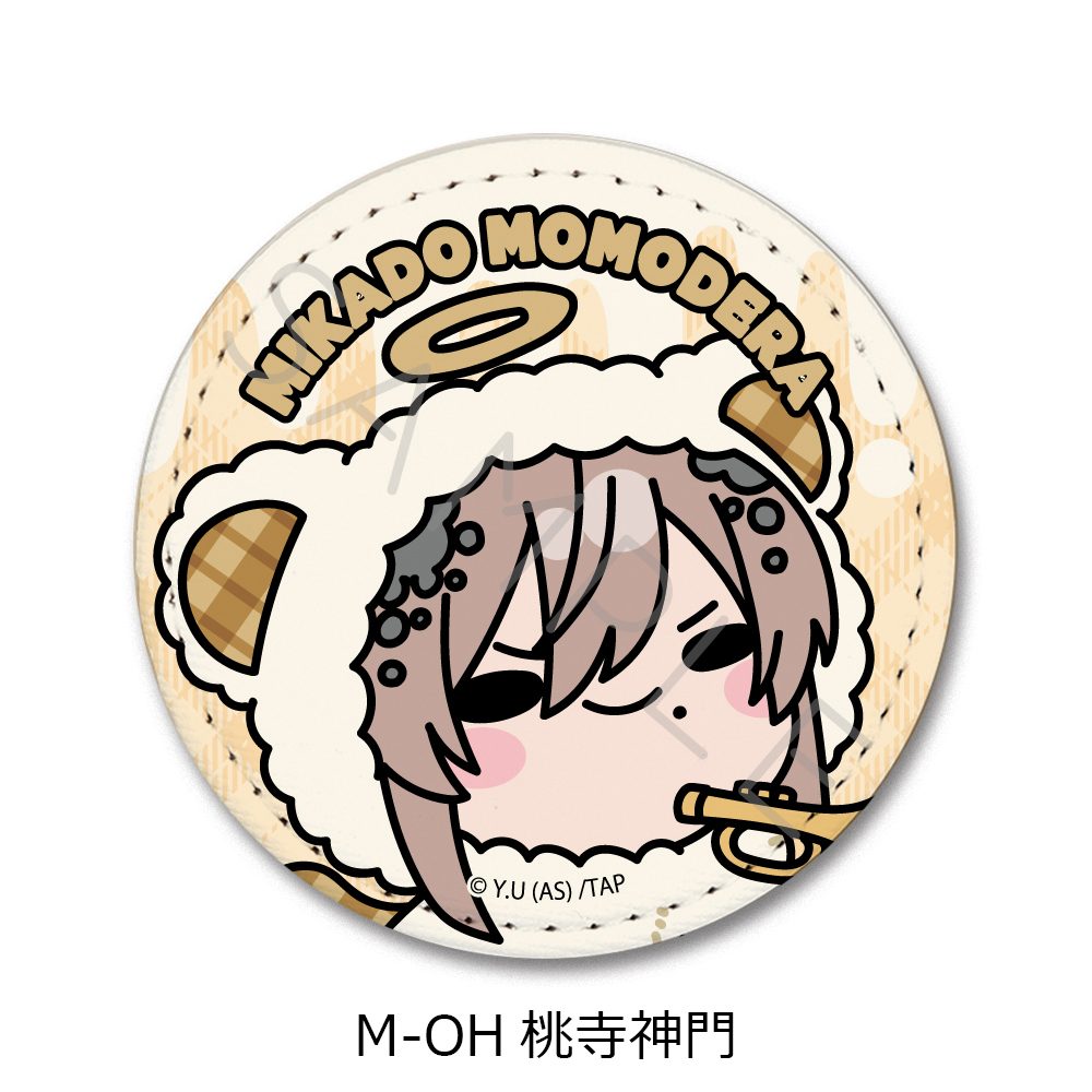 桃源暗鬼 第5弾 レザーバッジ(丸形) M-OH 桃寺神門 ("Tougen Anki" Vol. 5 Leather Badge (Round) M-OH Momodera Mikado)