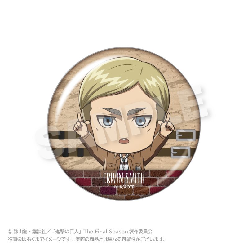 進撃の巨人 ぽいんつ缶バッジ エルヴィン・スミス ("Attack on Titan" Points Can Badge Erwin Smith)