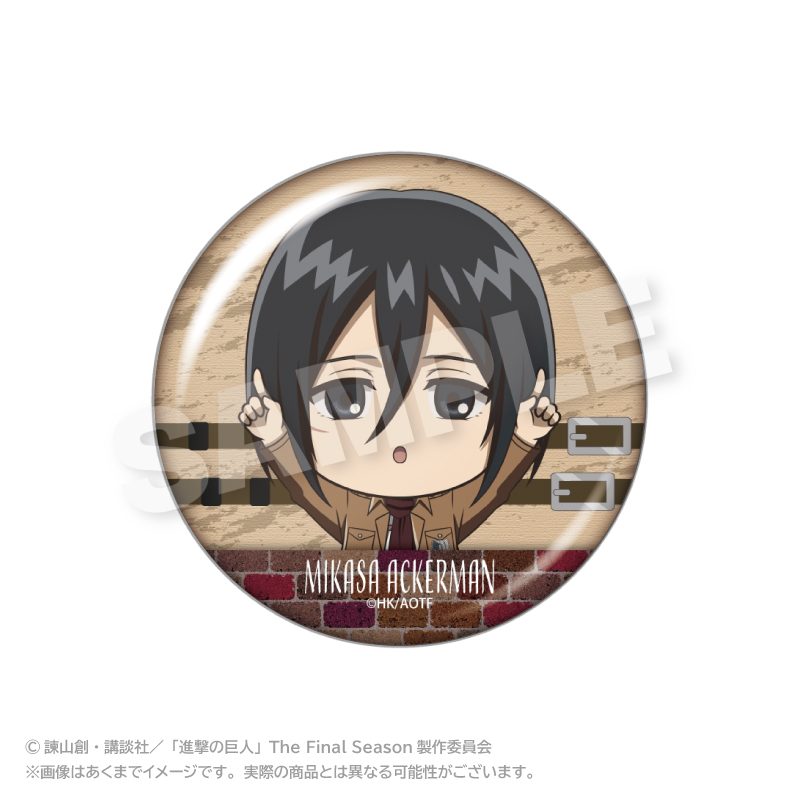 進撃の巨人 ぽいんつ缶バッジ ミカサ・アッカーマン ("Attack on Titan" Points Can Badge Mikasa Ackerman)
