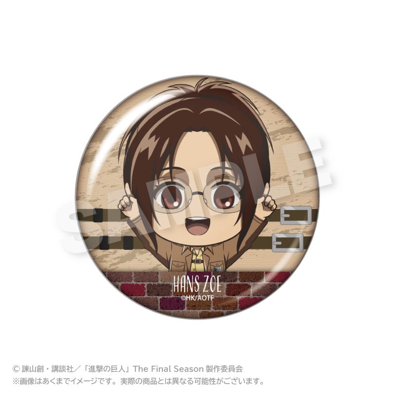 進撃の巨人 ぽいんつ缶バッジ ハンジ・ゾエ ("Attack on Titan" Points Can Badge Hans Zoe)