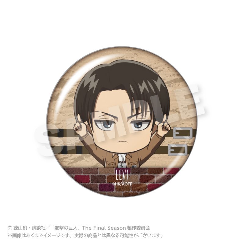 進撃の巨人 ぽいんつ缶バッジ リヴァイ ("Attack on Titan" Points Can Badge Levi)