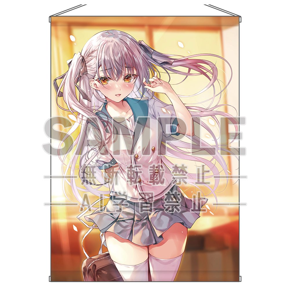 みわべさくら描き下ろし萌え萌え川柳2026タペストリー (Sakura Miwabe Original Illustration Moemoe Senryu 2026 Tapestry)