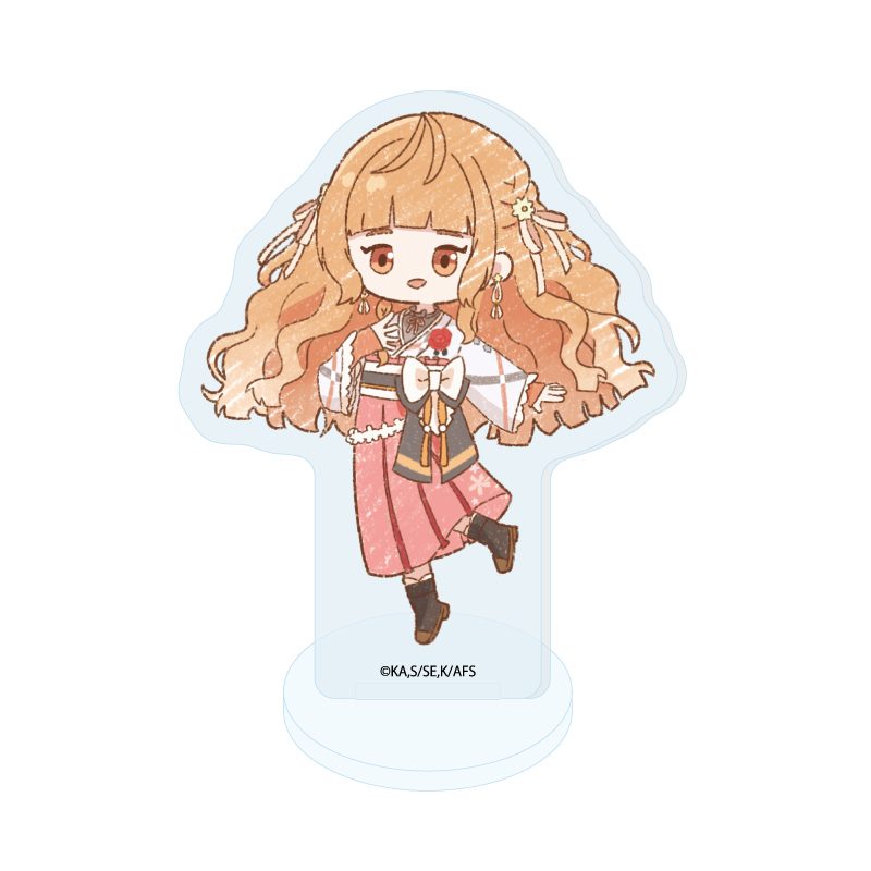 アクリルぷちスタンド 春夏秋冬代行者 春の舞 01 花葉雛菊(レトロアートイラスト) (Acrylic Petit Stand "Agents of the Four Seasons: Dance of Spring" 01 Kayo Hinagiku (Retro Art Illustration))
