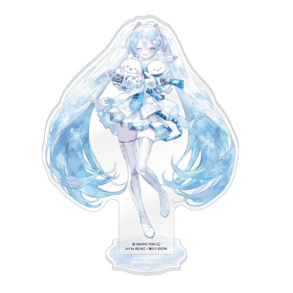 しろたん×雪ミク アクリルスタンド (Sirotan x Snow Miku Acrylic Stand)