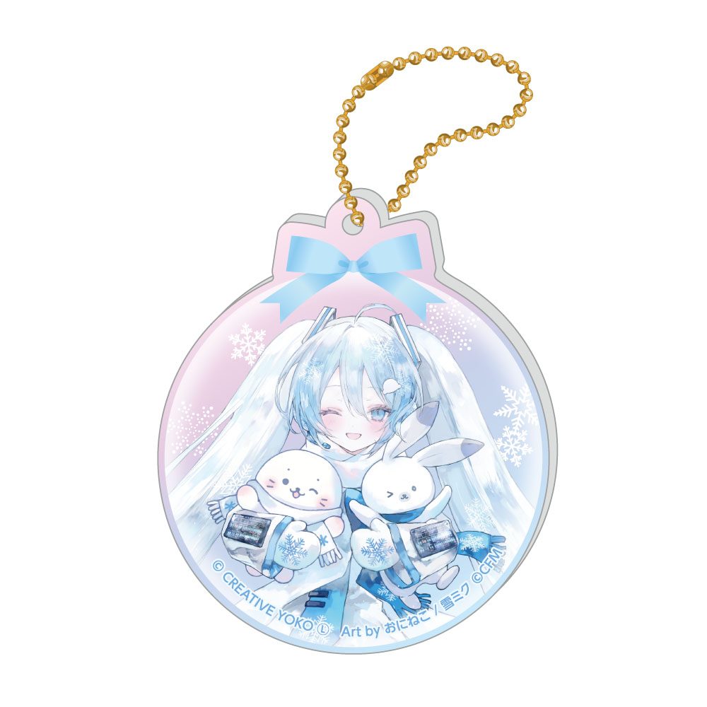 しろたん×雪ミク オーロラアクリルキーホルダー 等身Ver. (Sirotan x Snow Miku Aurora Acrylic Key Chain Life-size Ver.)