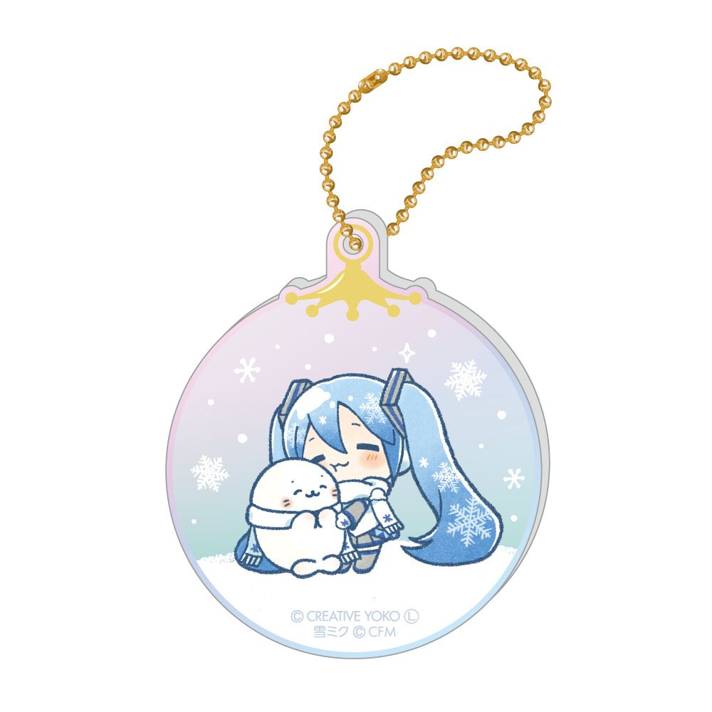 しろたん×雪ミク オーロラアクリルキーホルダー ちびキャラVer. C (Sirotan x Snow Miku Aurora Acrylic Key Chain Chibi Chara Ver. C)