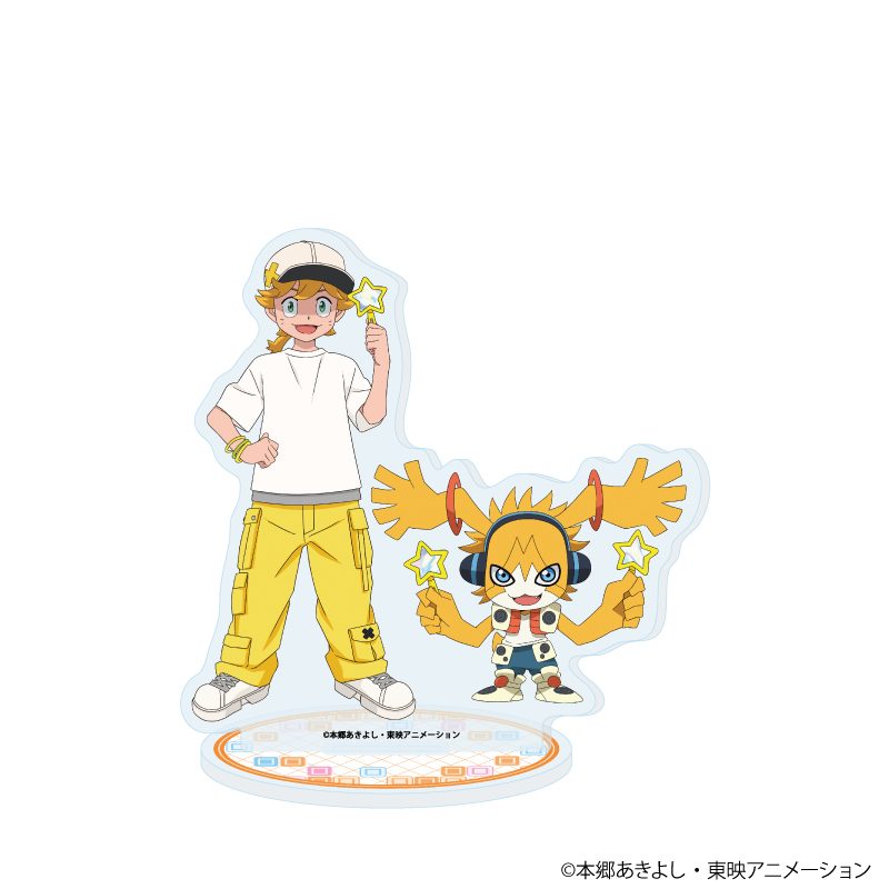 アクリルスタンド デジモンユニバース アプリモンスターズ 03 飛鳥虎次郎&ミュージモン シャボン玉Ver.(描き下ろしイラスト) (Acrylic Stand "Digimon Universe App Monsters" 03 Asuka Torajiro & Musimon Soap Bubble Ver. (Original Illustration))