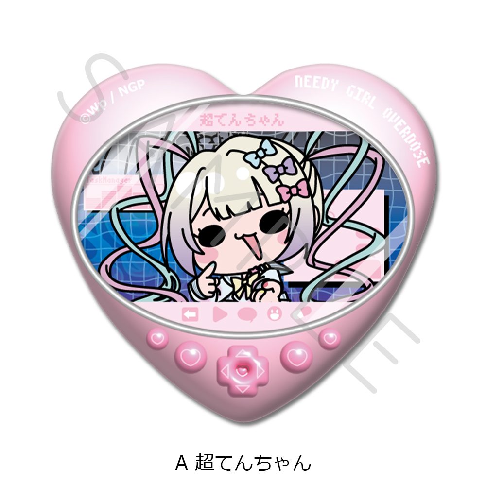NEEDY GIRL OVERDOSE ハート型缶バッジ A 超てんちゃん ("NEEDY STREAMER OVERLOAD" Heart Can Badge A KAngel)