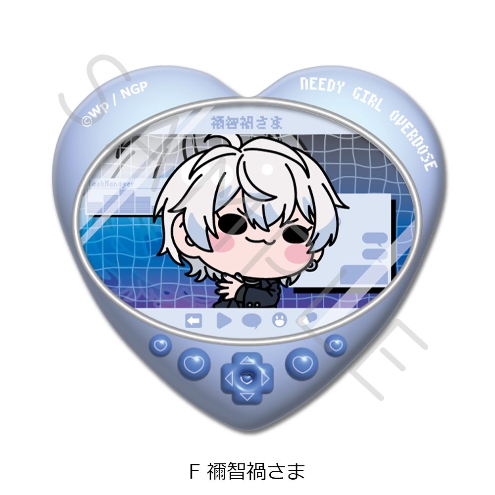 NEEDY GIRL OVERDOSE ハート型缶バッジ F 禰智禍さま ("NEEDY STREAMER OVERLOAD" Heart Can Badge F Nechika-Sama)