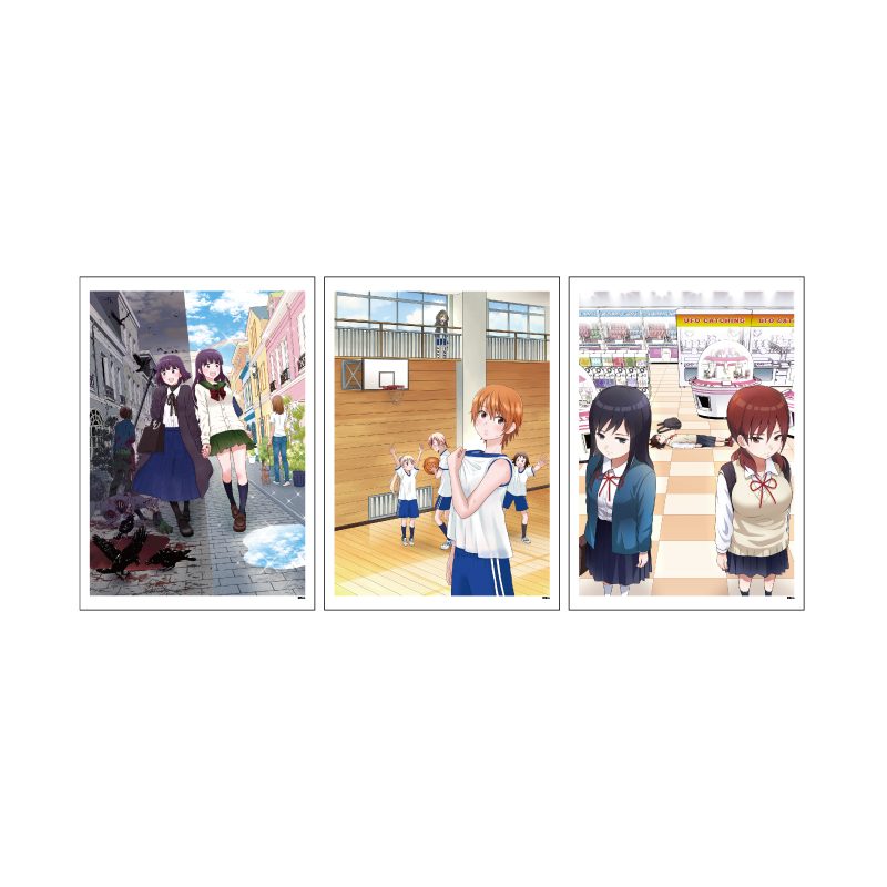 REPLICA GENGA 3枚セット 女子高生の無駄づかい 02 B(公式イラスト) (REPLICA GENGA 3 Set "Wasteful Days of High School Girls" 02 B (Official Illustration))