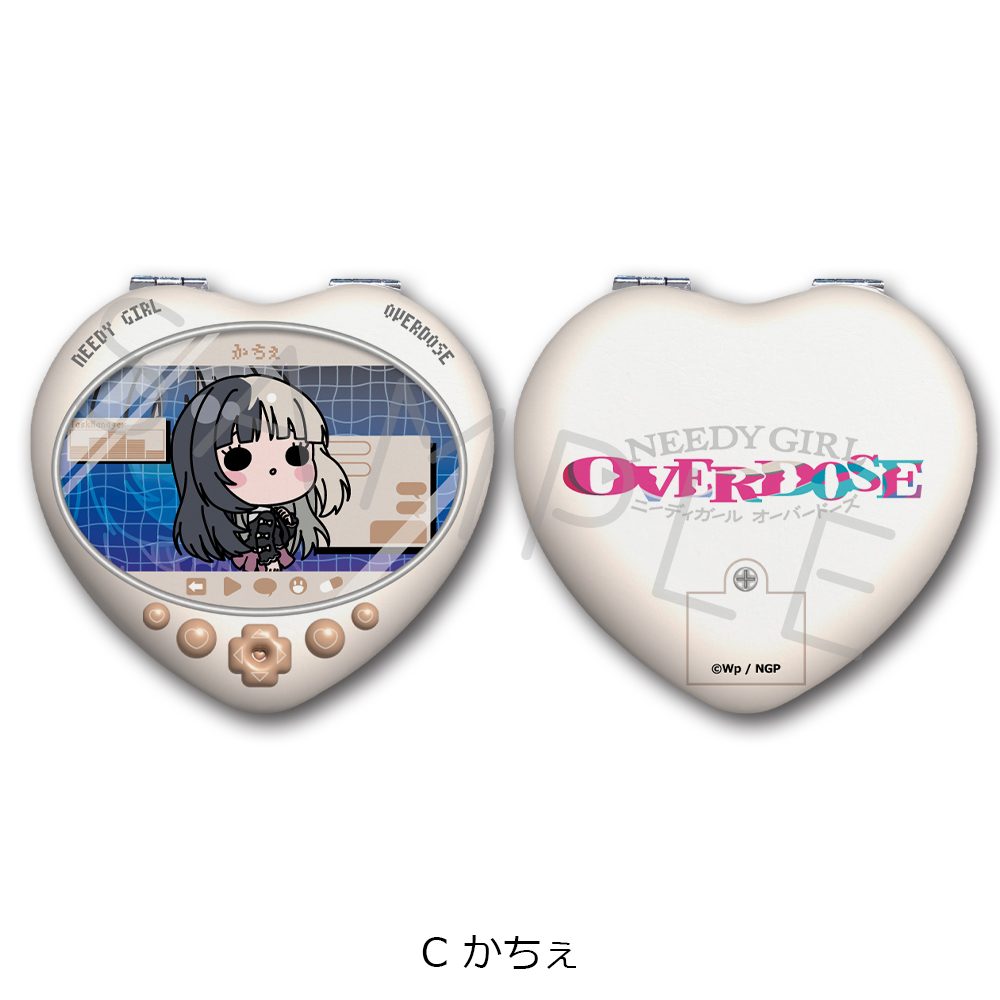 NEEDY GIRL OVERDOSE ハート型コンパクトミラー C かちぇ ("NEEDY STREAMER OVERLOAD" Heart Compact Mirror C Kache)