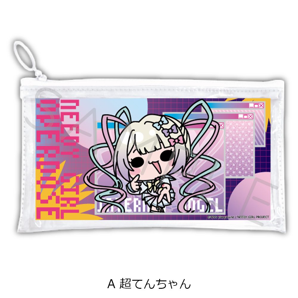 NEEDY GIRL OVERDOSE フラットクリアポーチ A 超てんちゃん ("NEEDY STREAMER OVERLOAD" Flat Clear Pouch A KAngel)