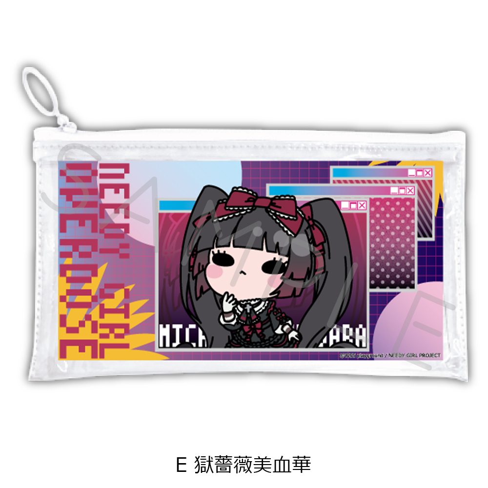 NEEDY GIRL OVERDOSE フラットクリアポーチ E 獄薔薇美血華 ("NEEDY STREAMER OVERLOAD" Flat Clear Pouch E Gokubara Michica)