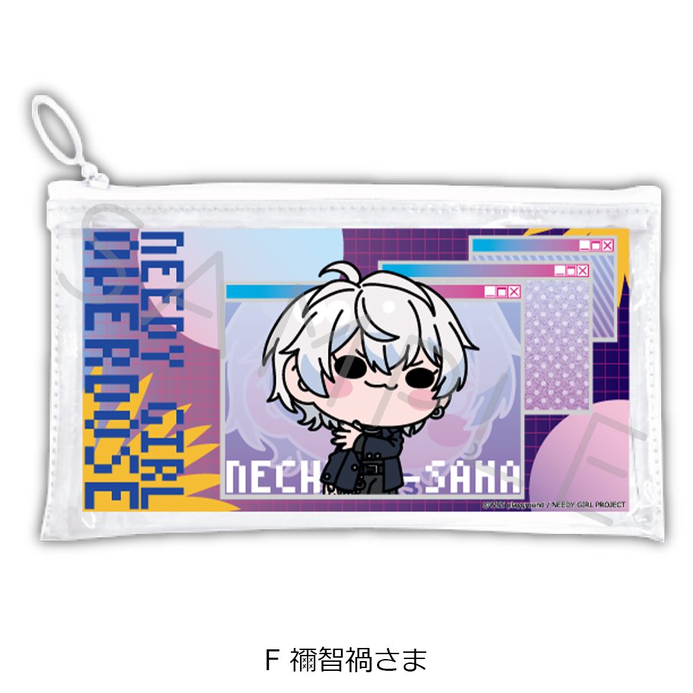 NEEDY GIRL OVERDOSE フラットクリアポーチ F 禰智禍さま ("NEEDY STREAMER OVERLOAD" Flat Clear Pouch F Nechika-Sama)